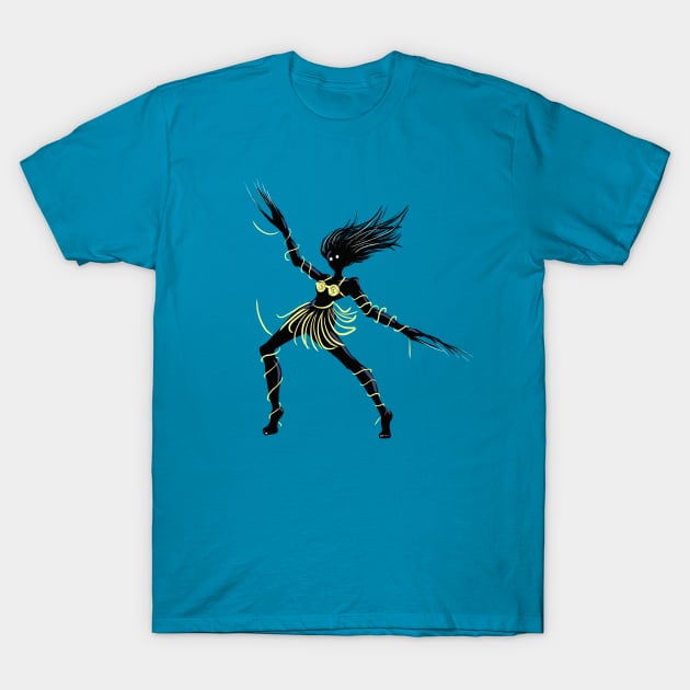 Creepy Midnight Dancing Girl T-Shirt by Boriana Giormova